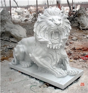 Western White Marble Stone Animal Statues & Sculpture