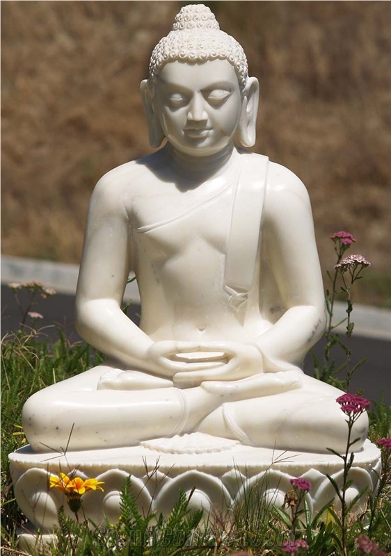 White Marbel Religious Buddha Sculpture & Statue