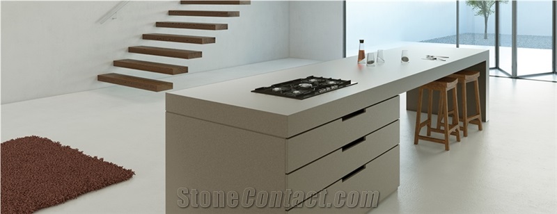 Caesarstone 4003 Sleek Concrete Kitchen Countertop