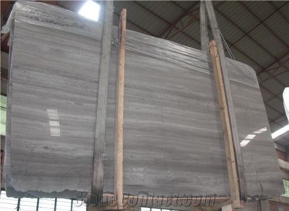China Serpeggiante Dark Slabs, Grey Wood Grain Marble Tiles & Slabs, Floor Tiles,