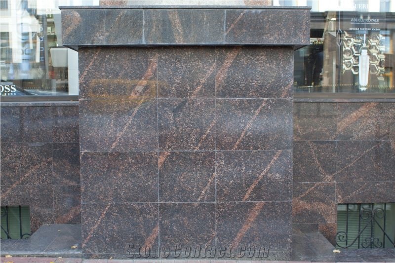 Dymovsky Granite Tiles & Slabs, Brown Polished Granite Floor Tiles, Walling Tiles