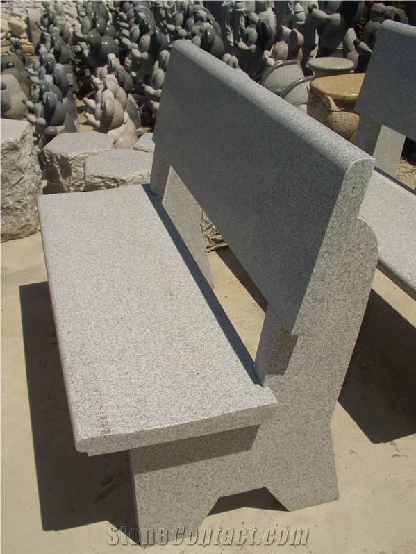 Kambulatovsky Granite Bench, Grey Granite Bench
