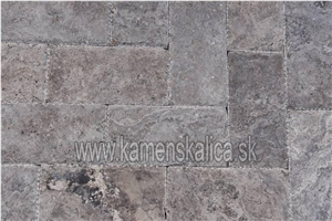 Silver Travertine Chiseled Edge Floor Tiles