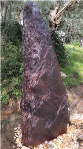 Black Marble Monolith for Garden
