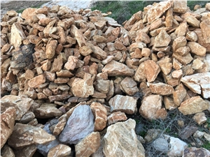 Meteora Quarry, Brown Limestone Blocks