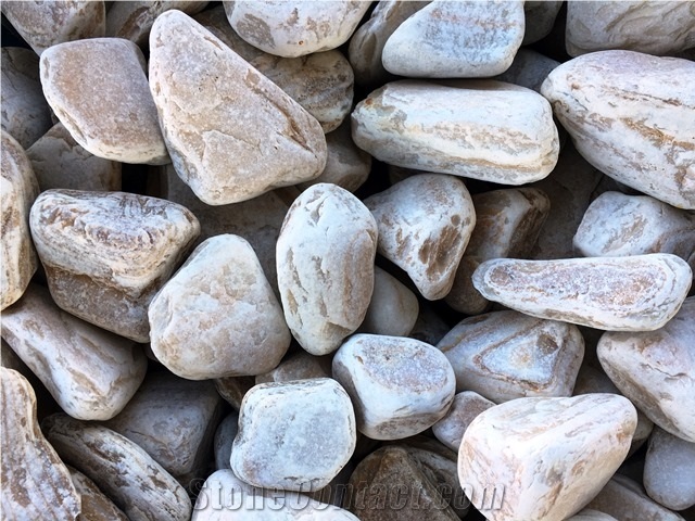 White Marble Pebbles & Tumbled Stones, Gravels