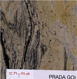 Prada Gold Granite Tiles, Slabs