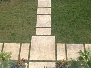 Dominican White Coral Stone Walkway Pavers