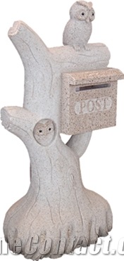 G682 Beige Granite Stone Carved Mailboxes