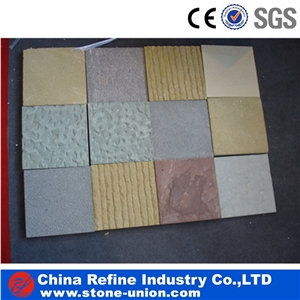 Multicolor Sandstone Various Surface , Small Square Colorful Sandstone Tiles,Sandstone Floor Tiles,Sandstone Wall Tiles,Sandstone Wall Covering
