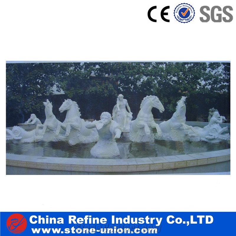 White Marble Fountain Carving Finished , China White Marble Stone Fountain,Garden Fountains,Exterior Fountains,Ball Fountains,Wall Mounted Fountains