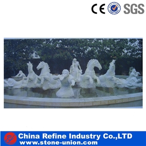 White Marble Fountain Carving Finished , China White Marble Stone Fountain,Garden Fountains,Exterior Fountains,Ball Fountains,Wall Mounted Fountains