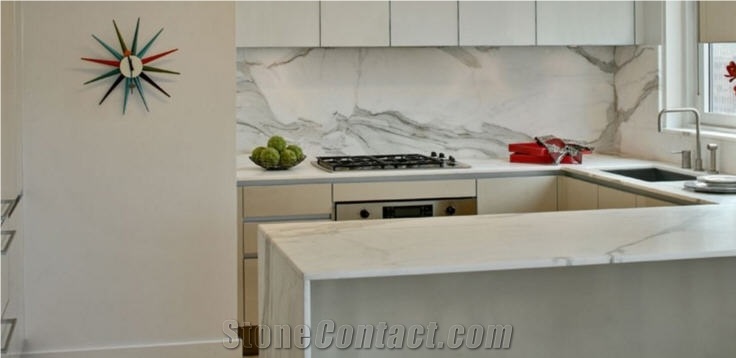 Calacatta Extra Countertops, White Marble Countertops, Vanity Tops