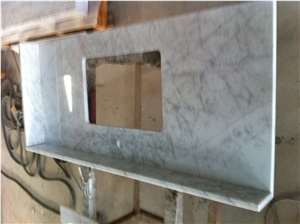 Carrara Bianca Marble Countertops,White Carrara Marble Vanity Tops,Bianco Carrara Marble Bathroom Tops