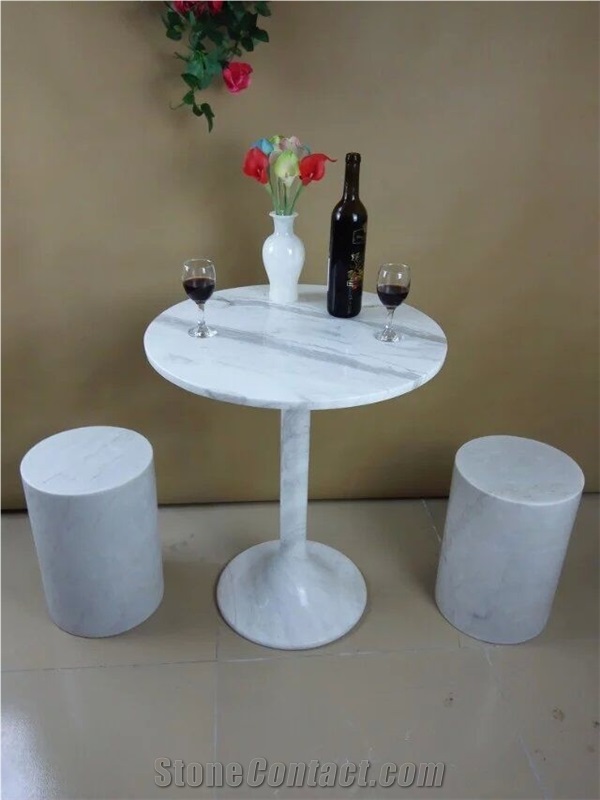 Statuary Marble Round Table,Bianco Carrara Statuario Marble Coffee Tables Furniture,Italy White Marble Round Table for Home