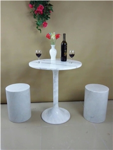 Statuary Marble Round Table,Bianco Carrara Statuario Marble Coffee Tables Furniture,Italy White Marble Round Table for Home