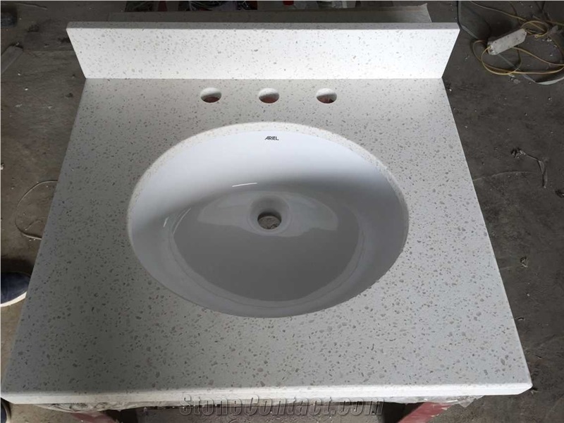 White Quartz Stone Bathroom Vanity Tops,China Manmade Quartz Stone Bath Top