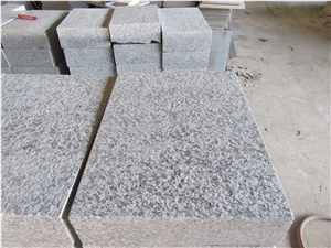 G623 Granite Cube Stone,Light Grey Granite Cube,Granite Paving Top Flamed Rest Sawn Cut 10x10x5