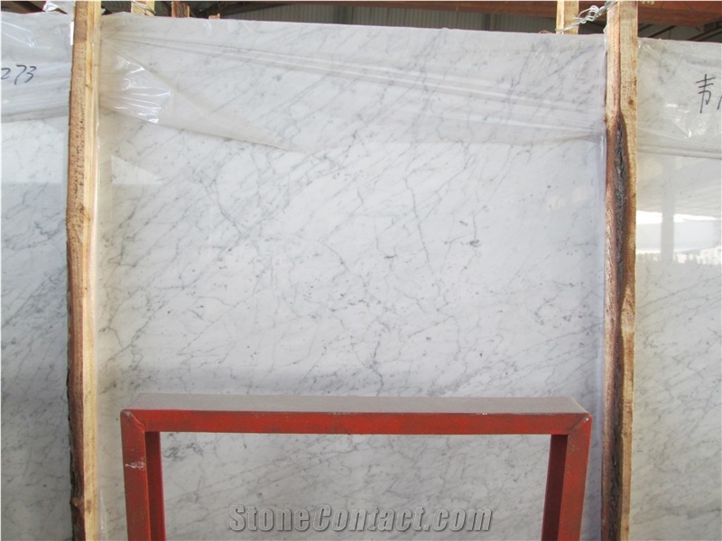 Popular Italian Bianco Carrara White Marble Polished Slabs & Tiles, Cheap White Marble with Grey Veins Flag Slabs, Natural Building Stone Indoor Decoration, Cheap Wholesale Price, Factory Nice Pattern