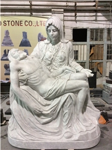 Maria and Jesus White Marble Statue Hunan White Marble