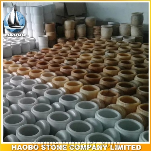 Natural Stone Cremation Urns Wholesale Beige Marble Cremation Urns