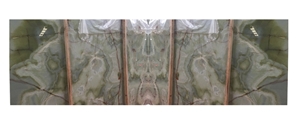 New Green Onyx Slabs & Tiles Book Match