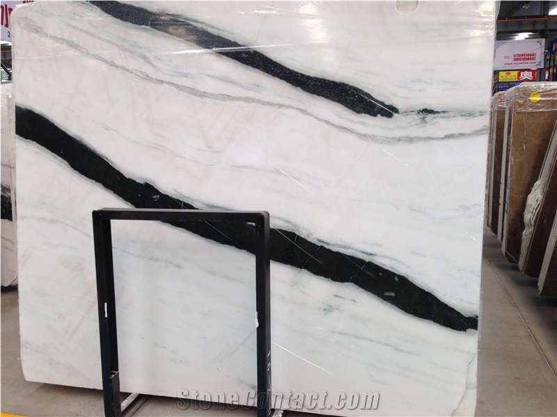 New Production Dalmata Marble China Panda Whiteb Slab Marble a Grade for Wall Floor Slab Cut to Size