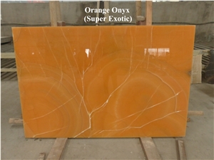 Orange Onyx Super Exotic Slab Polished a Grade Onyx