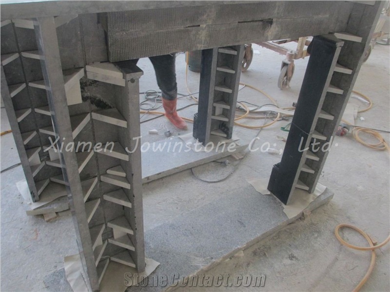China Black Marquina Marble Fireplace Mantel/Hearth/Design/Surround, Black Marble Fireplace, Honed Finished Fireplace