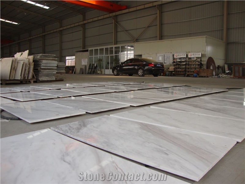 Polished Greek Volakas Marble Slabs, Greece White Marble for Wall, Flooring,Etc