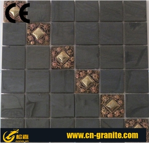 Black Color Glossy Metal Mosaic for Wall Tile,Mosaic Glass