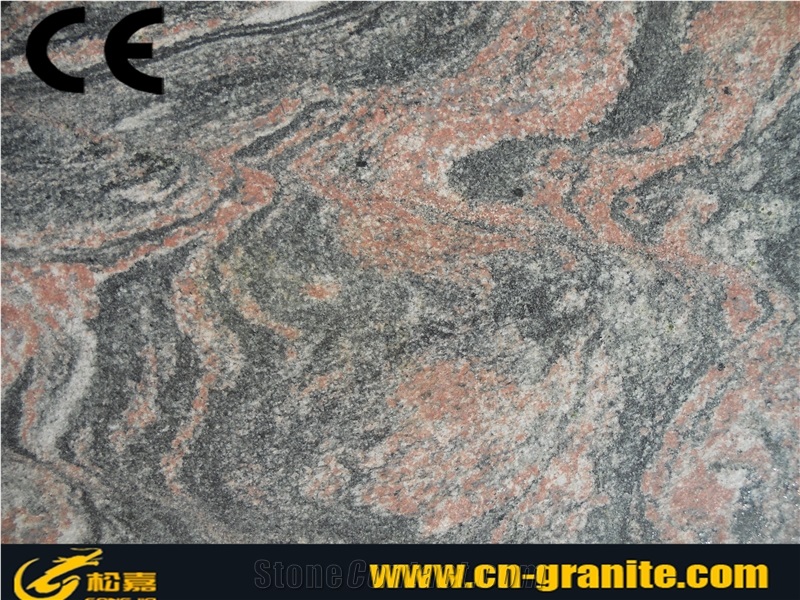 China Multicolor Red Granite Tiles & Slabs, Granite Covering Tiles & Slabs Polished