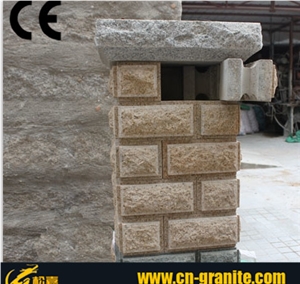 China Wall Cladding Stone for Sale, China Yellow Granite Wall Stone