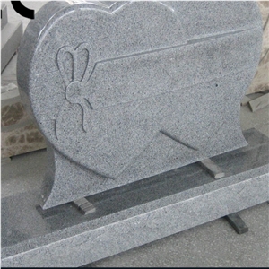 G603 Granite Double Heart Monument,Heart Shaped Tombstone,Heart Tombstone,Heart Shape Monument,Chinese Granite Headstones,Headstones Designs，