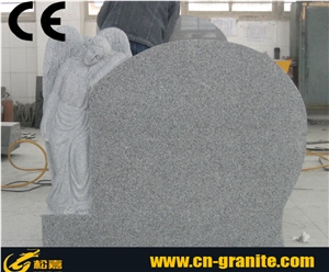 G603 Grey Granite Monument & Tombstone, European Style Headstone, China Granite Carving Single Monument Design