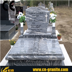 Grey Granite Tombstone, Jesus Headstone, Gravestone Flower Pot, Western Headstone, Antique Headstone, Cheap Upright Headstone, Gravestone Accessories