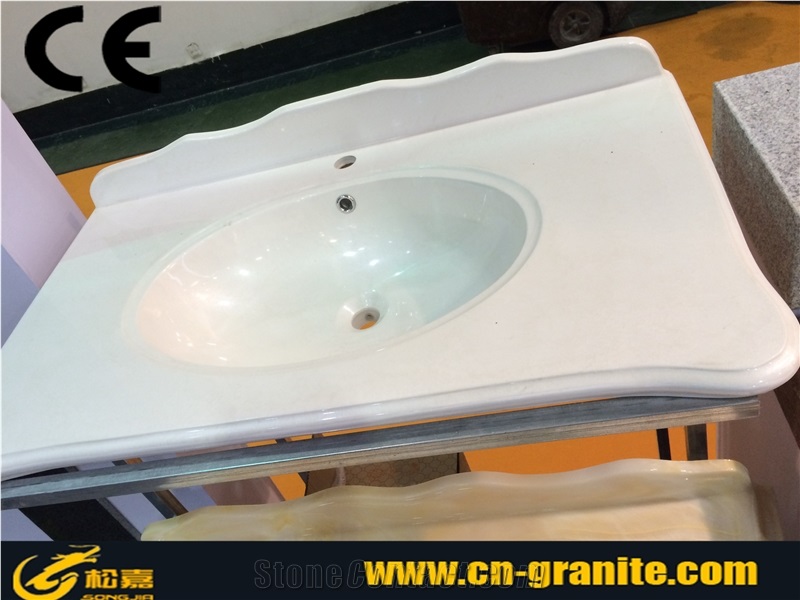 Pure White Marble Sink, White Marble Bathroom Sink, Wash Bowls