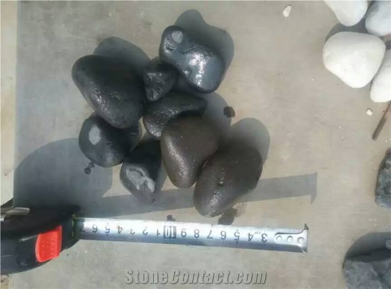 China Black Pebbles & Gravels, Natural Pebble Stone