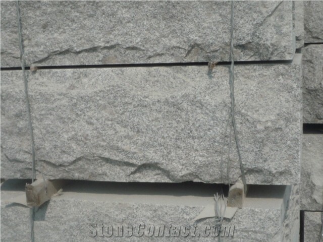 G341 Light Grey Granite Wall Stone,Granite Mushroomed Wall Stone