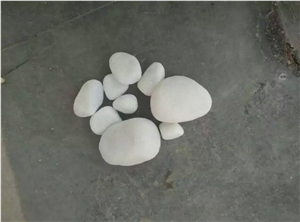 Snow White Pebble Stone,White Marble Pebble Stone
