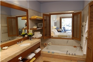 Avorio Veria Marble Bathroom Design, Yellow Marble Vanity Tops, Flooring Tiles