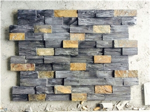 China Black & Rustic Slate Cultured Stone/Slate Cultured Stone/Culture Slate/Slate Wall Cladding