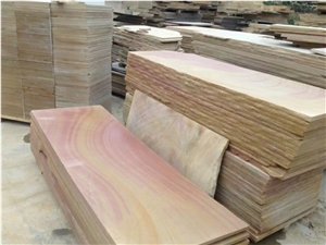 China New Rainbow Sandstone Tiles & Slabs, Sandstone Walling, Sandstone Covering, Sandstone Pavers