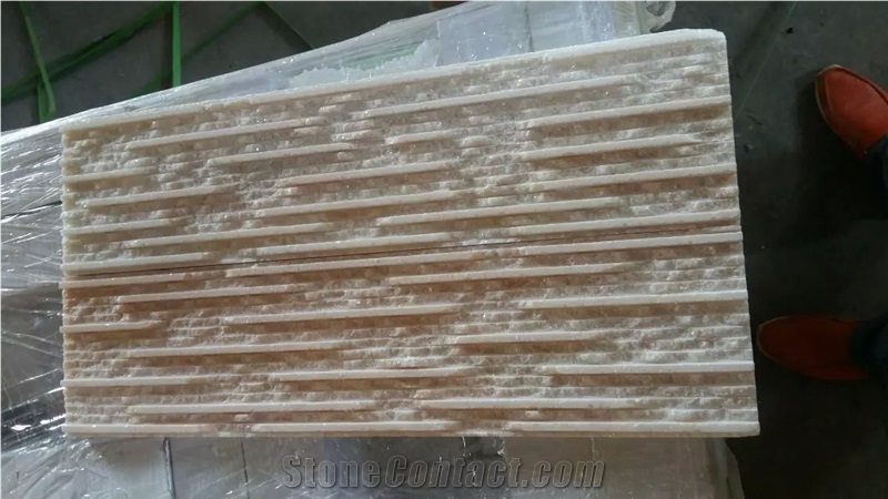 White Quartzite Cultured Stone for Wall Cladding, Stacked Stone Veneer, Thin Stone Veneer, Ledge Stone