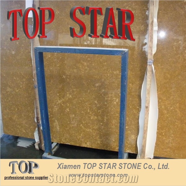 Wholesale Natural Stone Golden Yellow Marble 2cm Thickness Slabs, Pakistan Yellow Marble