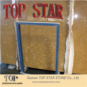 Wholesale Natural Stone Golden Yellow Marble 2cm Thickness Slabs, Pakistan Yellow Marble