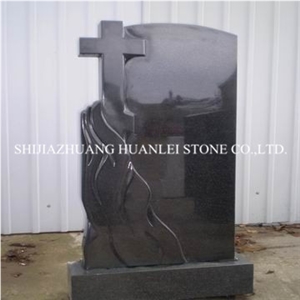 Absolute Black Monument, Hebei Black Granite Tombstone/Cross Tombstones/Cemetery Tombstones /Memorial /Gravestone