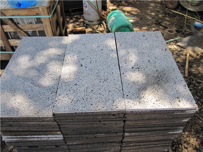 Lava Stone, Black Basalt Viet Nam Tiles & Slabs