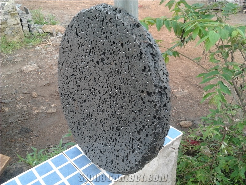 Lava Stone Round Paver, Grey Basalt Pavers