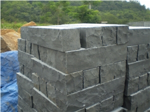 Natural Cleft Black Basalt Kerbstone